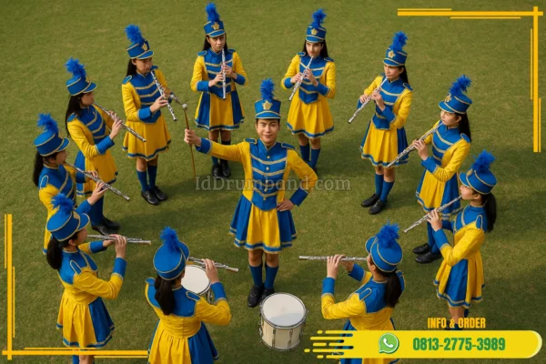 Baju Pasukan Drumband di Sumatera Selatan Ogan Komering Ulu Pengandonan Desa Belambangan